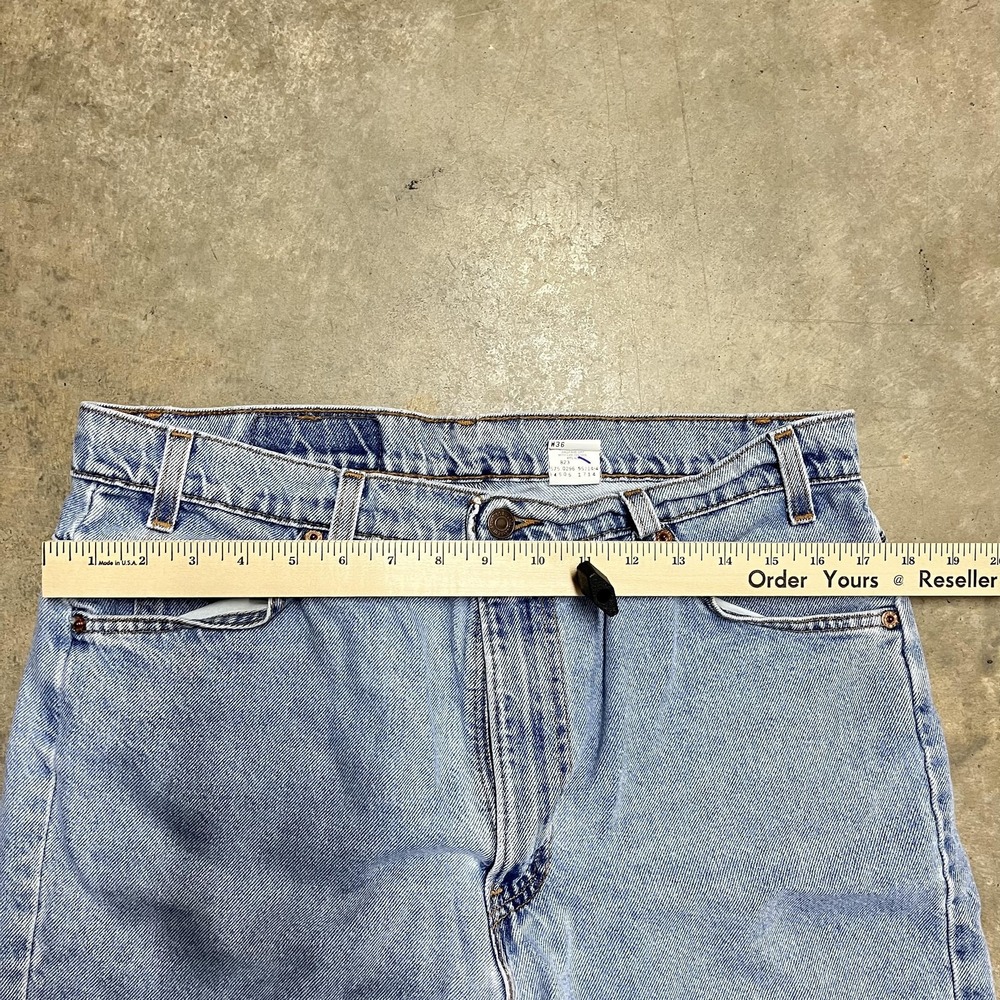 Vintage Levis Shorts Orange Tab Mens 36 Light Wash 505 Denim Jorts USA 90s - Picture 4 of 5